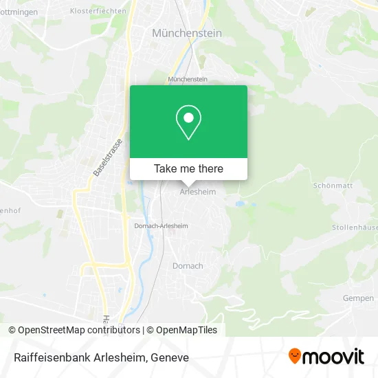 Raiffeisenbank Arlesheim map