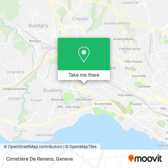 Cimetière De Renens map