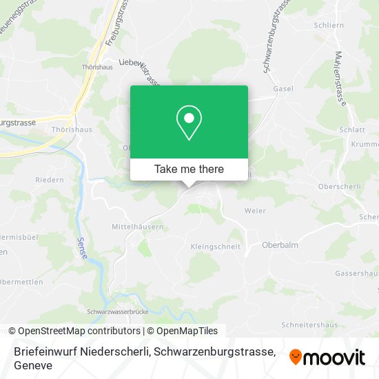 Briefeinwurf Niederscherli, Schwarzenburgstrasse map