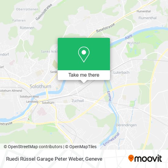 Ruedi Rüssel Garage Peter Weber map