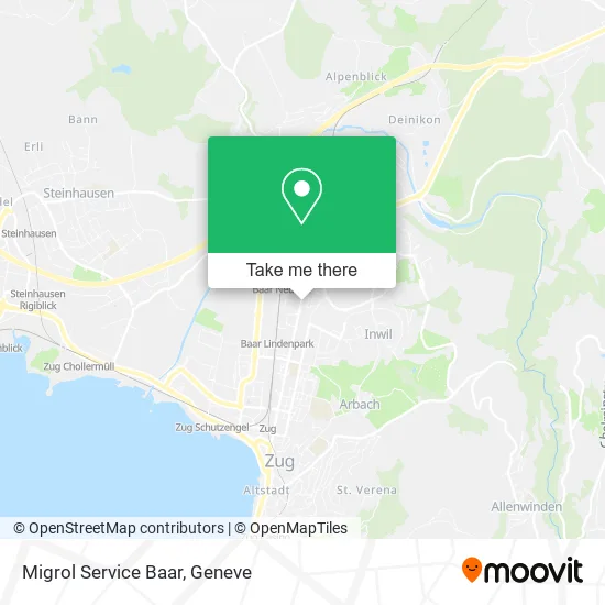 Migrol Service Baar map