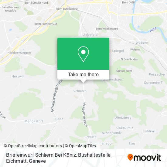 Briefeinwurf Schliern Bei Köniz, Bushaltestelle Eichmatt map