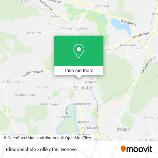 Blindenschule Zollikofen map