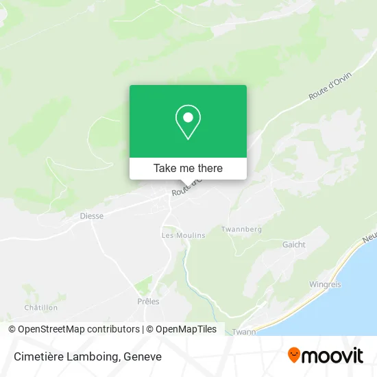 Cimetière Lamboing map