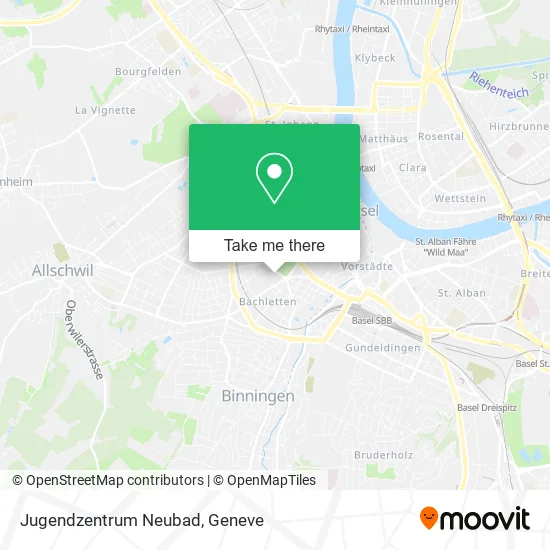Jugendzentrum Neubad map
