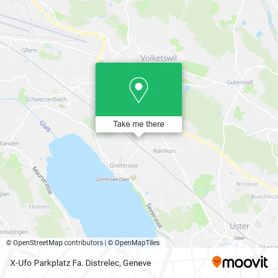 X-Ufo Parkplatz Fa. Distrelec map