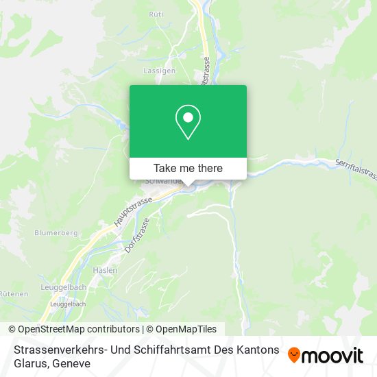 Strassenverkehrs- Und Schiffahrtsamt Des Kantons Glarus map