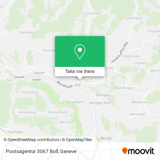 Postsagentur 3067 Boll map