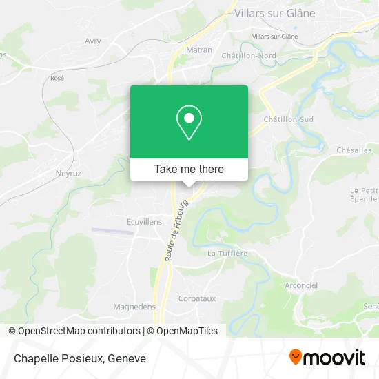 Chapelle Posieux map