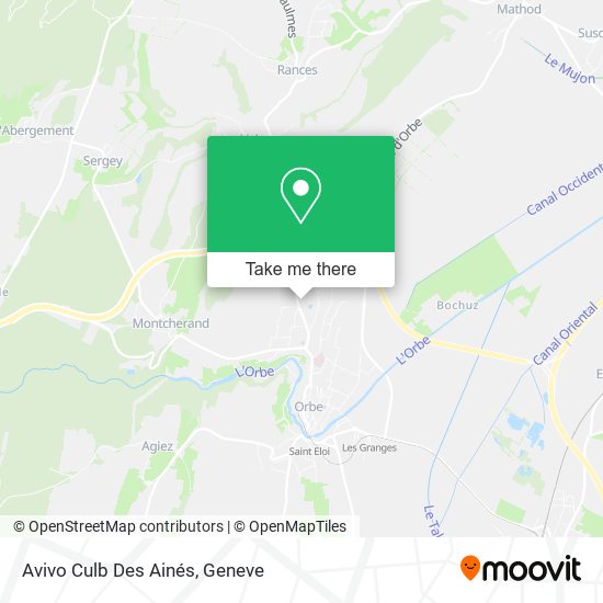 Avivo Culb Des Ainés map