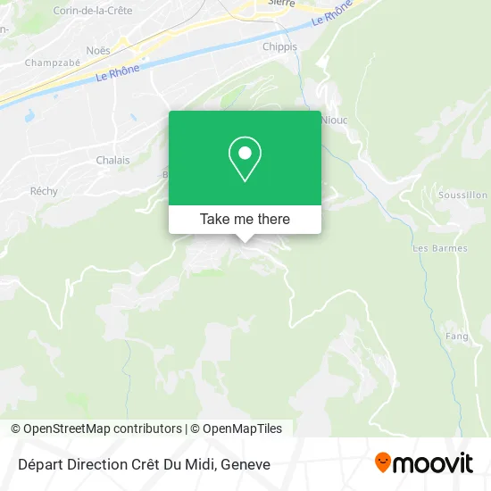 Départ Direction Crêt Du Midi map