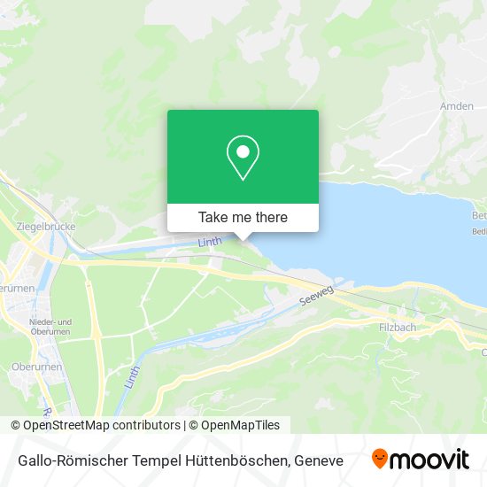 Gallo-Römischer Tempel Hüttenböschen map