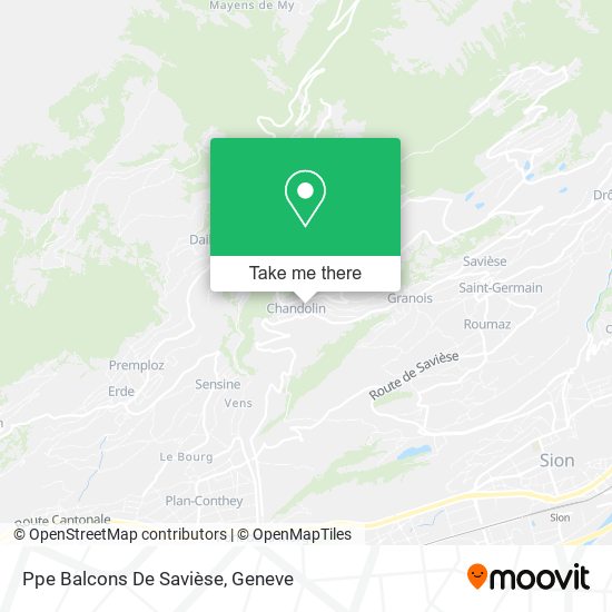 Ppe Balcons De Savièse map