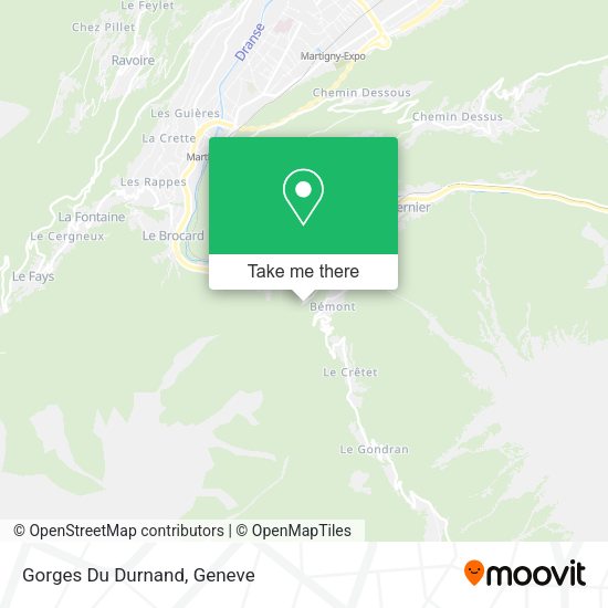 Gorges Du Durnand map