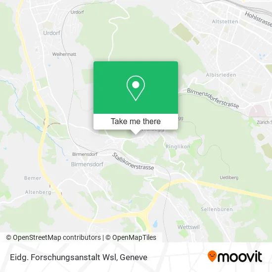 Eidg. Forschungsanstalt Wsl map