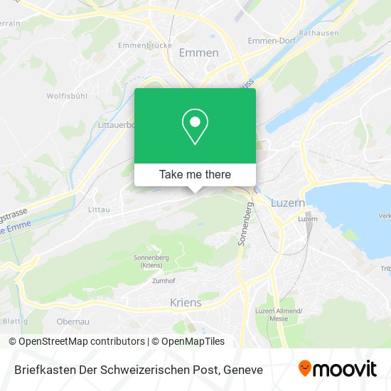 Briefkasten Der Schweizerischen Post map