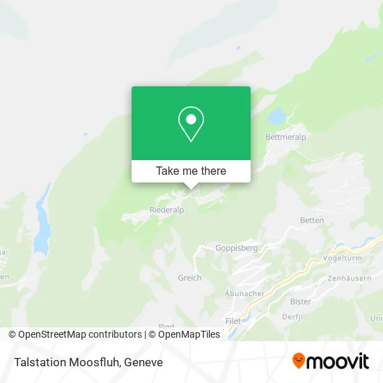 Talstation Moosfluh map