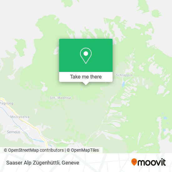 Saaser Alp Zügenhüttli map