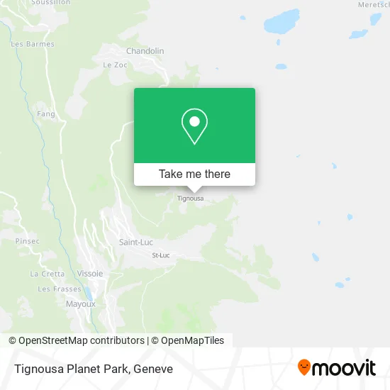 Tignousa Planet Park map