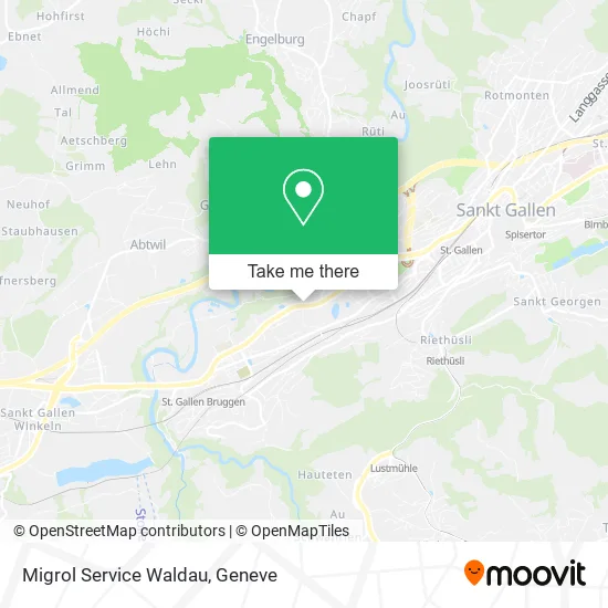 Migrol Service Waldau map