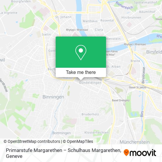 Primarstufe Margarethen – Schulhaus Margarethen map