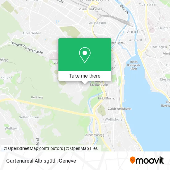 Gartenareal Albisgütli map