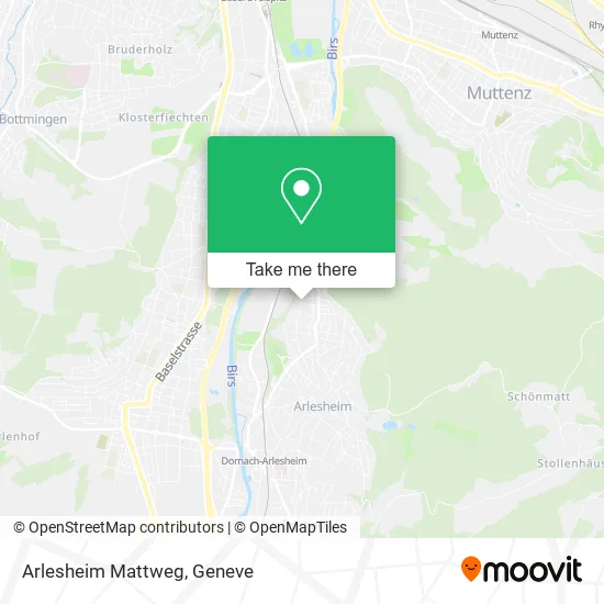 Arlesheim Mattweg map