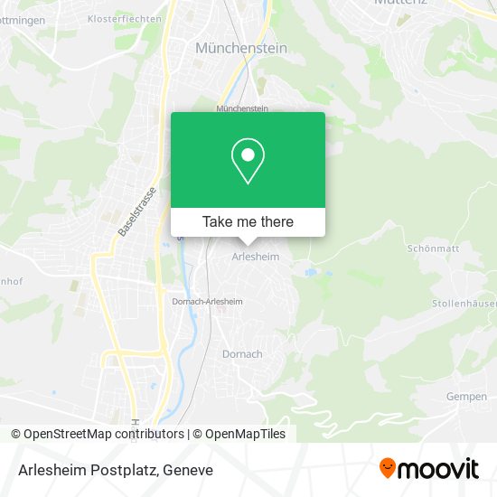 Arlesheim Postplatz map
