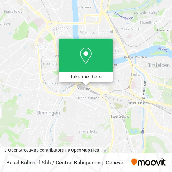 Basel Bahnhof Sbb / Central Bahnparking map