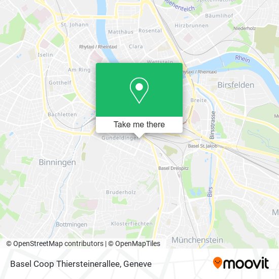 Basel Coop Thiersteinerallee map