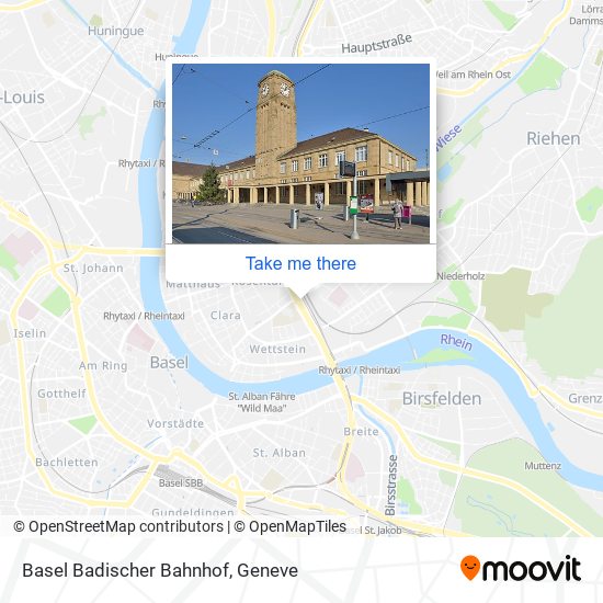 Basel Badischer Bahnhof map