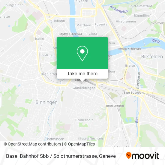 Basel Bahnhof Sbb / Solothurnerstrasse map