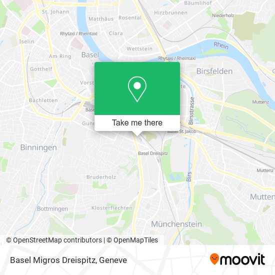 Basel Migros Dreispitz map