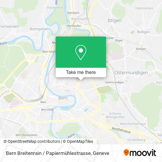 Bern Breitenrain / Papiermühlestrasse map