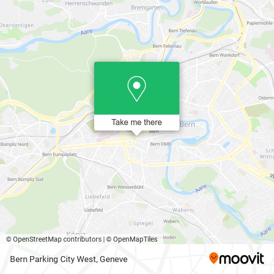 Bern Parking City West map