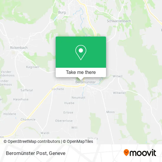 Beromünster Post map