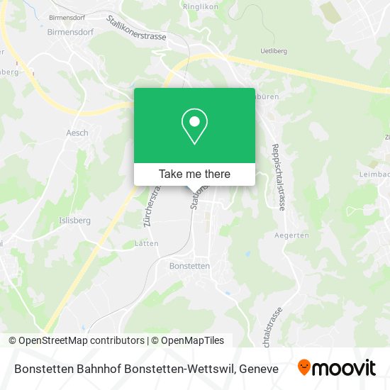Bonstetten Bahnhof Bonstetten-Wettswil map