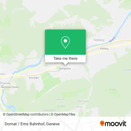 Domat / Ems Bahnhof map
