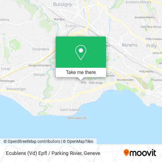 Ecublens (Vd) Epfl / Parking Rivier map