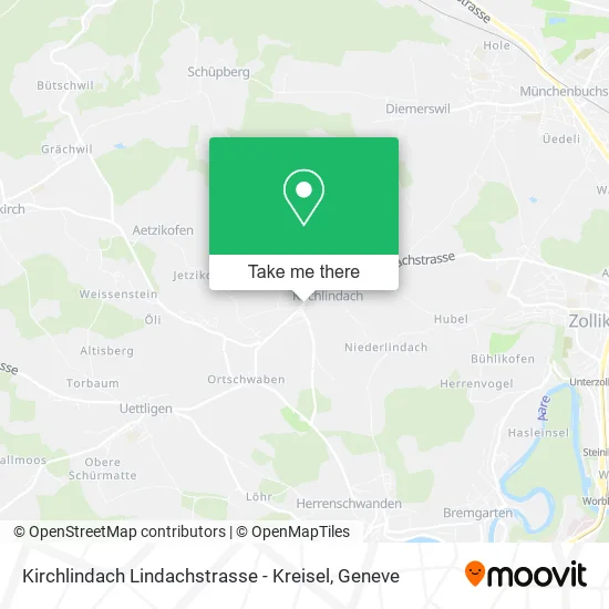 Kirchlindach Lindachstrasse - Kreisel map