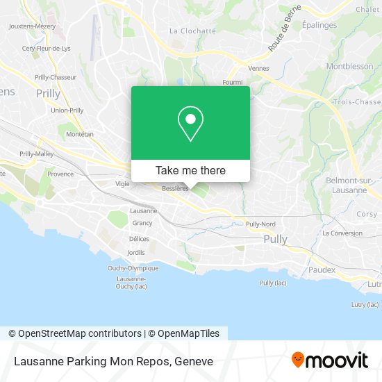 Lausanne Parking Mon Repos map