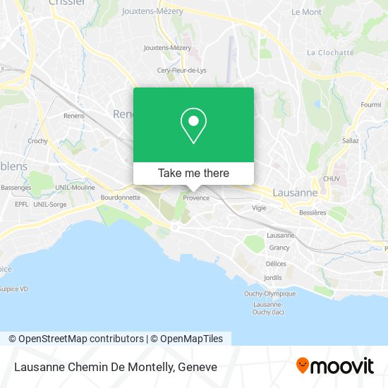 Lausanne Chemin De Montelly map