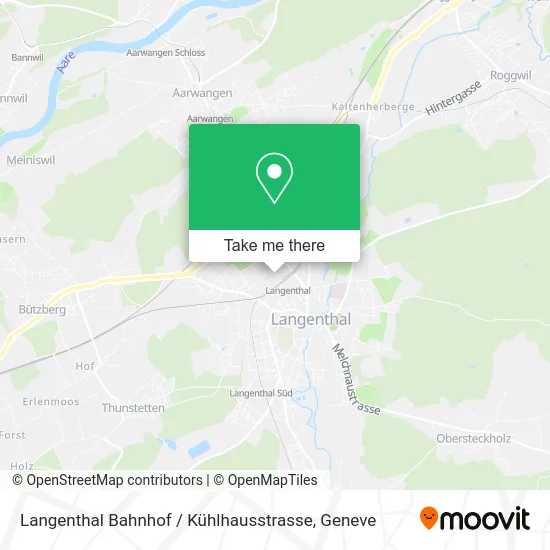 Langenthal Bahnhof / Kühlhausstrasse map