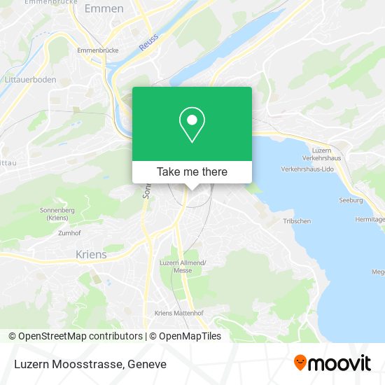 Luzern Moosstrasse map