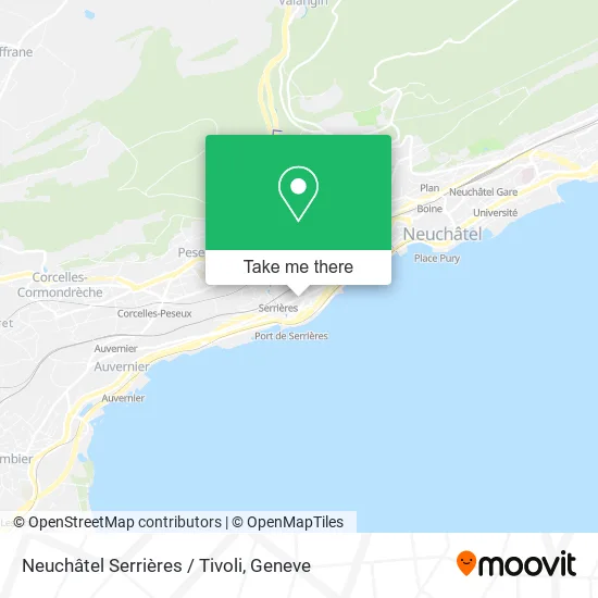 Neuchâtel Serrières / Tivoli map