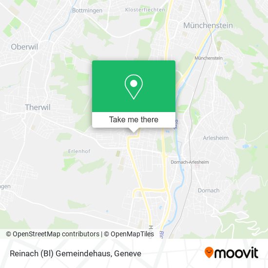 Reinach (Bl) Gemeindehaus map