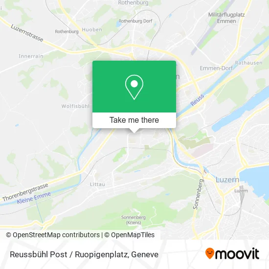 Reussbühl Post / Ruopigenplatz map