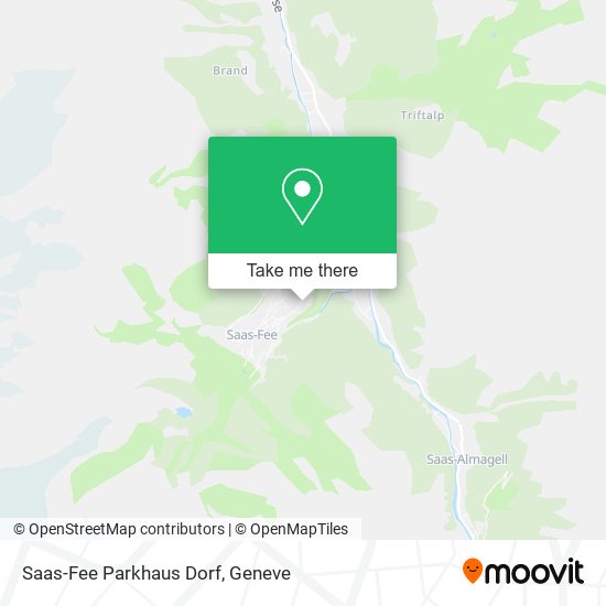 Saas-Fee Parkhaus Dorf map