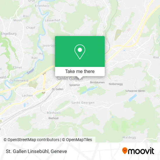 St. Gallen Linsebühl map