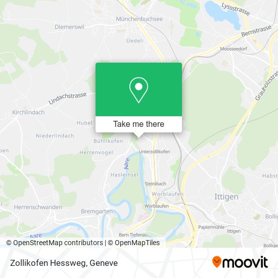 Zollikofen Hessweg map